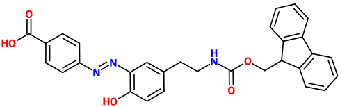 MC004700 (E)-4-(5-(N-Fmoc-ethyl)-2-hydroxyphenylazo)benzoic acid (图片) MC004700 (E)-4-(5-(N-Fmoc-ethyl)-2-hydroxyphenylazo)benzoic acid